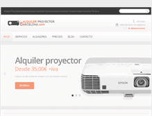 Tablet Screenshot of alquilerproyectorbarcelona.com